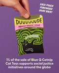 Blue Q Catnip - Cute Cat Toys for Biting with Funny Graphics - Duuuuuuuude
