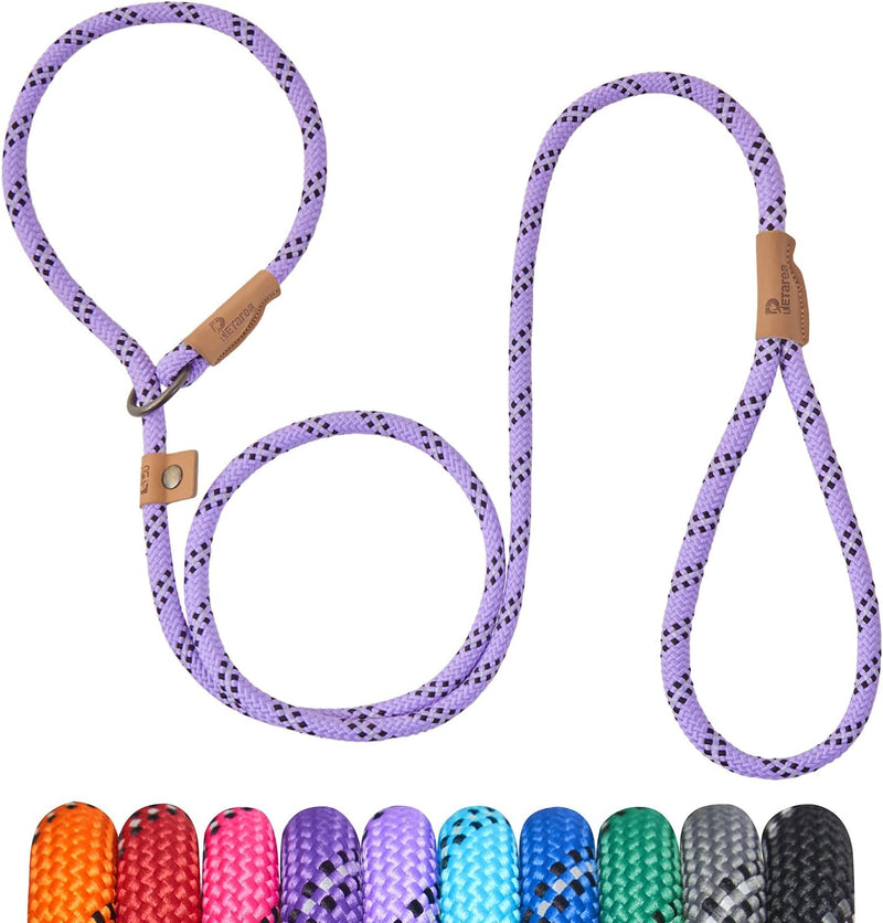 5 FT Slip Lead Dog Leash, Heavy Duty Rope Leash for Small Medium Large Dogs, No Pull Training Lead with Reflective Threa