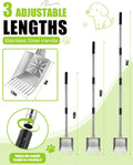 71" Stainless Steel Pooper Scooper, 3-Adjustable Angle Dog Shovel & Rake