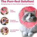 SunGrow Cat Cone Collar Soft, Pet Recovery Elizabethan E Collar Soft Neck Cone to Stop Licking for Cats & Kittens After Surgery, Cat Surgical Recovery Suit for Wound Cover, Puppy Dog & Rabbit Cone
