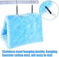 MOACC Winter Warm Bird Nest House Shed Hut Hanging Hammock Finch Cage Plush Fluffy Birds Hut Hideaway for Hamster Parrot