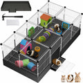 Guinea Pig Cages with Waterproof Liner, Expandable Small Animal Plaype