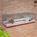 Ferplast Krolik XXL Rabbit Cage w/Wire Extension | Rabbit Cage Includes All Accessories & Measures 63.8L x 23.62W x 19.6
