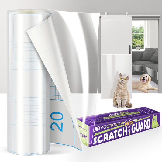 JINVOGREEN Cat Scratch Furniture Protector, 196.8" x 11.8" Couch Protector from Cat Claws, Thickened Transparent Self-Adhesive Furniture Protectors for Couch Protection from Cat Scratching