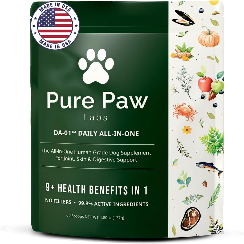 DA-1 Daily All-in-One Dog Supplement Powder | Dog Multivitamin with Probiotics for Gut Health | Supports Skin & Coat, Jo