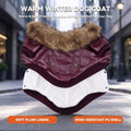 LESYPET Dog Leather Jacket for Small Dogs, Waterproof Dog Winter Jacket Puppy Coat with Fleece Lined, Ultra Warm Fur Col