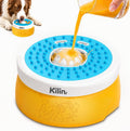 KILIN Slow Feeder Dog Licking Bowl with Rolling Ball,4 Non-Slip Pads,8fl oz
