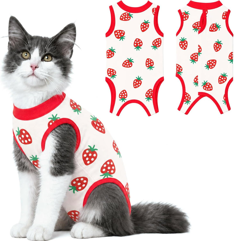 Coppthinktu Cat Recovery Suit Female Cat Onesie for Spay Abdominal Wounds
