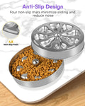 Oiwliur Slow Feeder Dog Bowls – Stainless Steel Non-Slip Metal Bowl for Slow Feeding, 5 Cups Large Capacity, Double-Sided Design for Dry, Wet, or Raw Food, Ideal for Small, Medium, Large Dogs