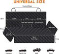Yuntec Dog Car Seat Cover, Back Seat Cover for Dogs Pet Car Seat Protector Waterproof Bench Car Seat Cover, Non-Slip Rear Seat Cover fits Middle Armrest for Most Cars SUVs Trucks - Black