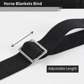 Horse Blanket Sheet Leg Straps, Replacement Stretchy Belly Strap with Double Swivel Snaps, Adjustable Length from 24 to 