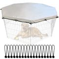 Universal Dog Playpen Cover with Sun/Rain Proof Top, Provide Shade and Security for Outdoor and Indoor, Fits All 24" Wide 8 Panels Pet Exercise Pen (8x24 W Cover, 600D Oxford)
