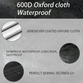 Outdoor Dog Kennel Cover, 8.1'Dx4.1'Wx6.06'H, Full Coverage Black