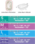 20 Count Jumbo Cat litter Box Liners, 46" x 19" Extra Large Heavy Duty Litter Pan Liner Bags with Drawstring for Pet Cat