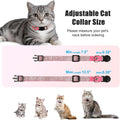 Rhinestone Cat Collar Breakaway, Soft Velvet Cat Collars with Bell, Adjustable Comfortable Cats Collar, 7.5-12.5 Inch for Cat, Kittens and Puppies (Pink)
