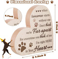Maitys Pet Memorial Gift for Loss of Dog Sympathy Bereavement Remembrance Dog Cat Pass Away Condolence Gift Heart Shape Wood Sign When Tomorrow Start Without Me Wooden Plaque for Table Desk (Khaki)