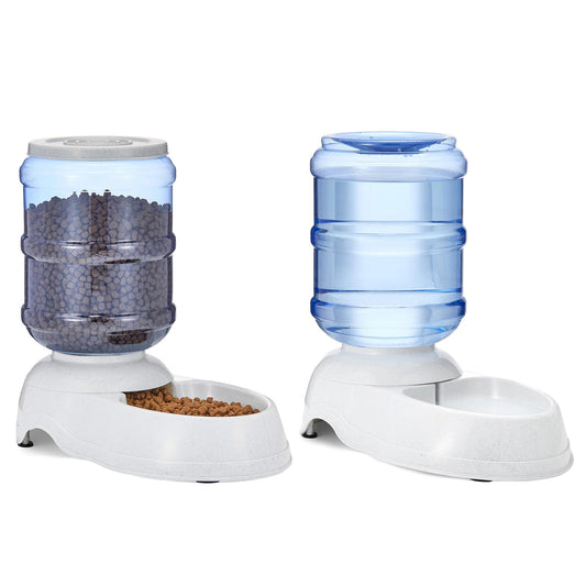 Amazon Basics Gravity Pet Water Dispenser for Cat and Dog, Easy to Clean, 1 Gallon Capacity, Small, Gray