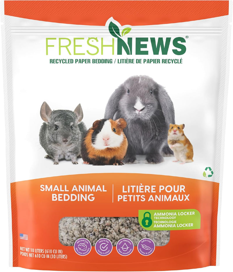 Fresh News Recycled Paper Bedding, Small Animal Bedding, 40 Liters, Packaging May Vary