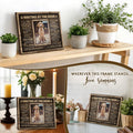 Dog Memorial Wooden Picture Frame 8x10, Waiting at the Door Pet Loss Gifts