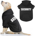 Dog Hoodie Dog Sweaters for Large Dogs Security Pet Sweater Soft Brushed Fleece Pet Clothes Hoodie Sweatshirt with Pocke