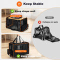 pidipiti 25x17x17 Extra Large Expandable car cat Carrier with a Litter Box