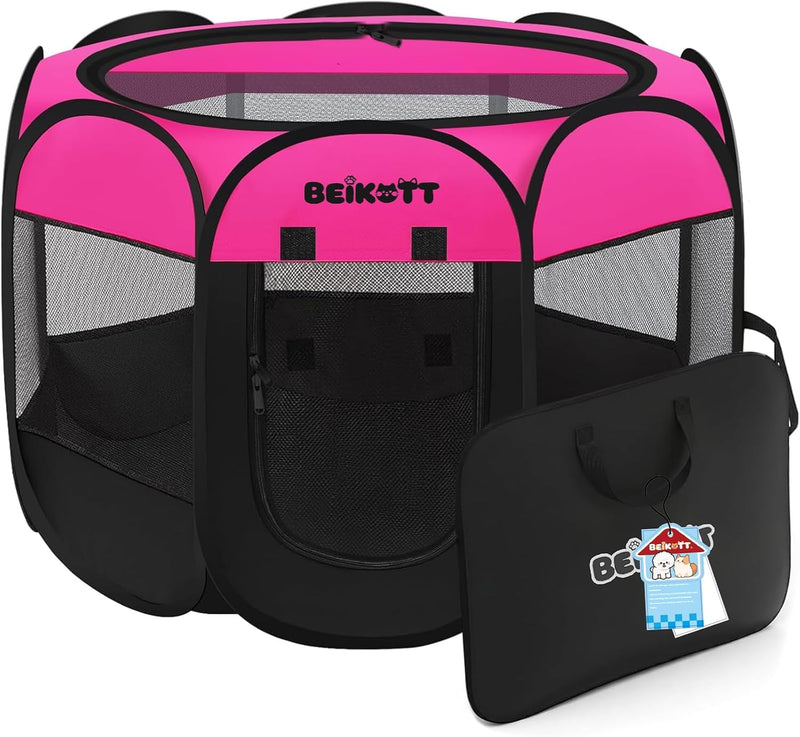 Dog Cat Playpen, Puppy Pet Crate Tent Cage, Home Enclosure Kennel