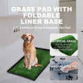 HQ4US 4LEGS Grass Pee Pads for Dogs Potty with Foldable Dog Litter Box