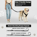 Hands-Free Dog Leash,Adjustable Waist Belt for Walking Running Hiking