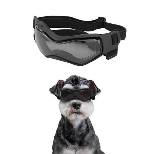 Kagoty Small Dog Goggles Small Breed, Small Dog Sunglasses UV Eye Protection for Medium Breed Dogs, Doggy Goggles Puppy Eyewear Glasses Pet Sunglasses, Black