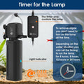 AquaMiracle Aquarium Filter with U - V Light & Filter Sponge, Fish Tank Filter with Timer for Green Water, Turtle Filter
