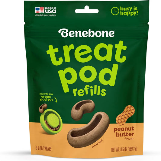 Benebone Treat Pod Refills for Puzzle Toys, Peanut Butter, 9 Count