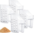 Uiifan 2 Pcs 3 Quart Horse Feed Scoop with Measurements for Farm, White