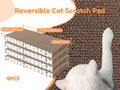 PatiencET Cat Scratch Pad with Box, 4 Pack Cardboard Cat Scratcher Lounge Bed for Indoor Cats, Reversible Corrugated Scratching Board Refill with Catnip