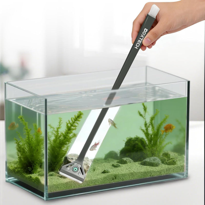 boxtech Aquarium Algae Scraper with Dual Head Design for Small Tanks