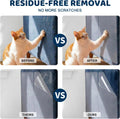 12PCS Symmu Anti Cat Scratch Furniture Protector, Heavy-Duty No-Residue Couch Protector from Cat Claws, Easy-to-Apply Clear Cat Couch Protector, Single-Sided Cuttable Sticky Sheets for Fabric Sofa