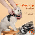 Dooradar Cat Harness and Leash Set, Escape Proof Soft with 3 Adjustable Buckles, Comfortable Vest Easy to Wear Kitten Harness with Reflective Strip, Safe for Outdoor Walking, Black, S