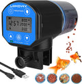 Lukovee Automatic Fish Feeder, Feeding Time Display, 200ML Capacity, USB