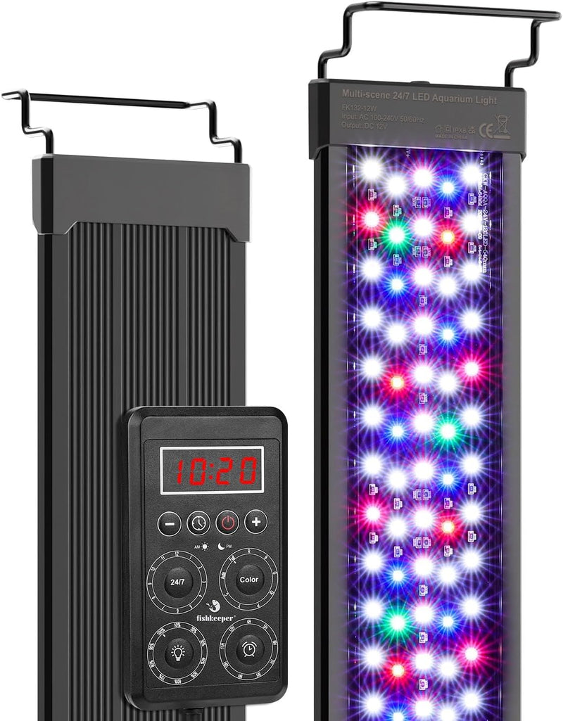 fishkeeper Smart LED Aquarium Light with One-Key Real-Time Sync Function
