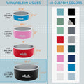 Master Pet Supply Stainless Steel Dog Bowls 128 oz Heavy Duty