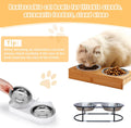 Stainless Steel Cat Bowl-Shallow Wide Flat Cats Food Bowls,Metal Kitten Dishes Whisker Friendly Fatigue Relief,Replaceme