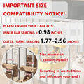 2-Pack Cage-Style Large Capacity Hanging Automatic Pet Feeder & Water Dispenser 50oz/1500ml,for Cages 0.98" Max Inner,1.