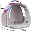 Bunny Carrier Backpack with Space Capsule Clear Bubble Window - Portable Small Animal Backpack Travel Pet Carrier Galaxy