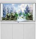 Fish Tank Background 36x18 Inch Winter Snow Scene Aquarium Decor Backdrop