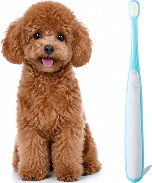 Small Dog Toothbrush, Cat & Puppy Tooth Brushing Kit, Ultra Soft & Mini Head Teeth Brush for Kitten & Tiny Pet, Doggy To