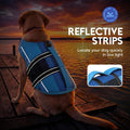ASENKU Dog Life Jacket with Reflective Stripes, Adjustable High Flotation Dog Safety Vest, Ripstop Pet Lifesaver for Swi
