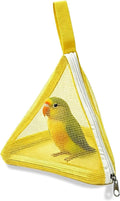 Small Bird Carrier, Triangular Pyramid Mesh Travel Bag with Zipper Closure
