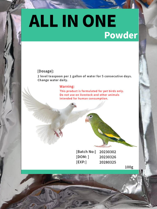 Liovsiso All in One Pigeon Medicine Powder, Chicken Medicine, Treat a Range of Diseases for All Birds, Canary, Aviary, Finches, Parakeet, Cockatiels, Parrots and Cage Small Birds