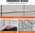 VEVOR 30 Inch Flight Bird Cage, Stackable Bird Cage Parakeet Cage with Slide-Out Tray and Handle, Small Parrots Birdcage for Cockatiels Budgies Conure Macaw Finch Lovebirds Canaries Pigeons