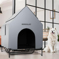 Dog House Outdoor Large Dog House 48 Inch Weatherproof Kennel with Bed