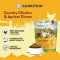 Addiction Country Chicken & Apricot Air-Dried Grain-Free Dog Food – Complete Meal or Topper with Natural Ingredients for Digestive and Skin & Coat Health, 2lb - 2 Packs